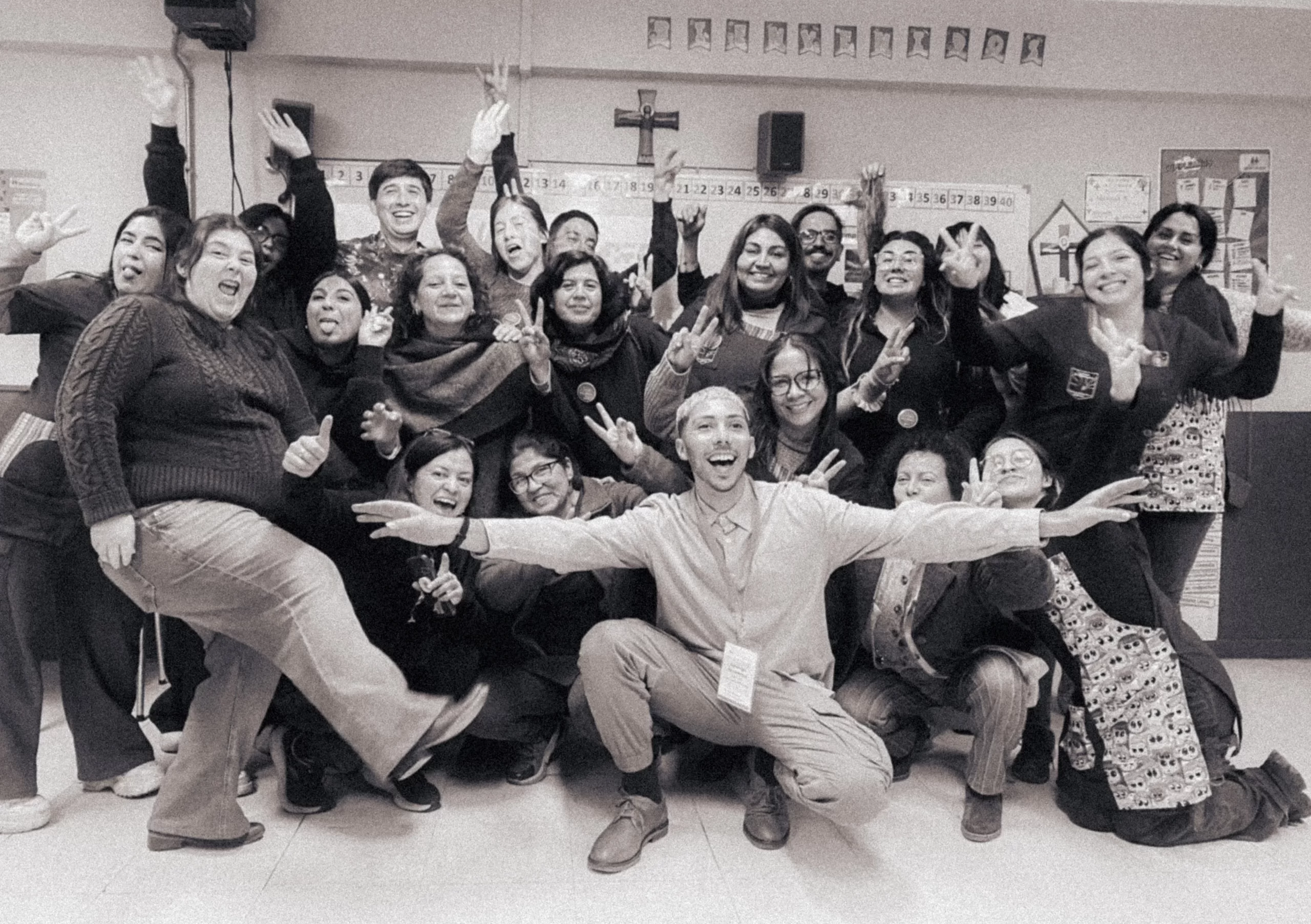 domingo junto a un grupo de profesores en un taller